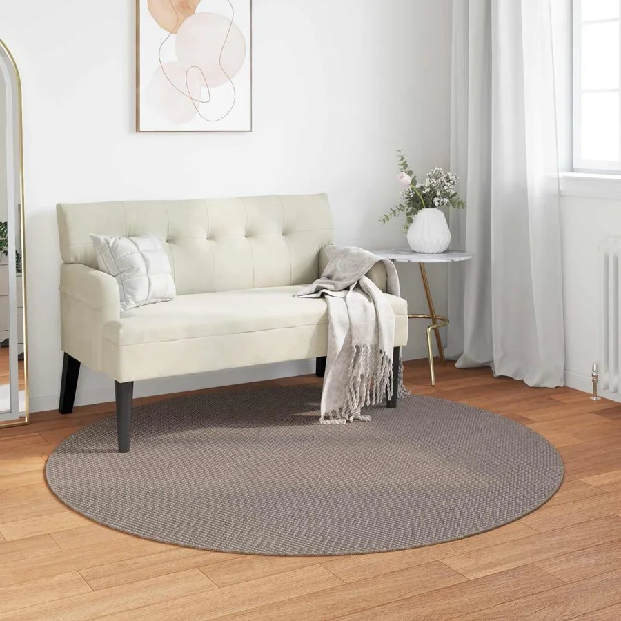 Tapis de surface Rond LUGO Taupe Ø 120 CM Polyester
