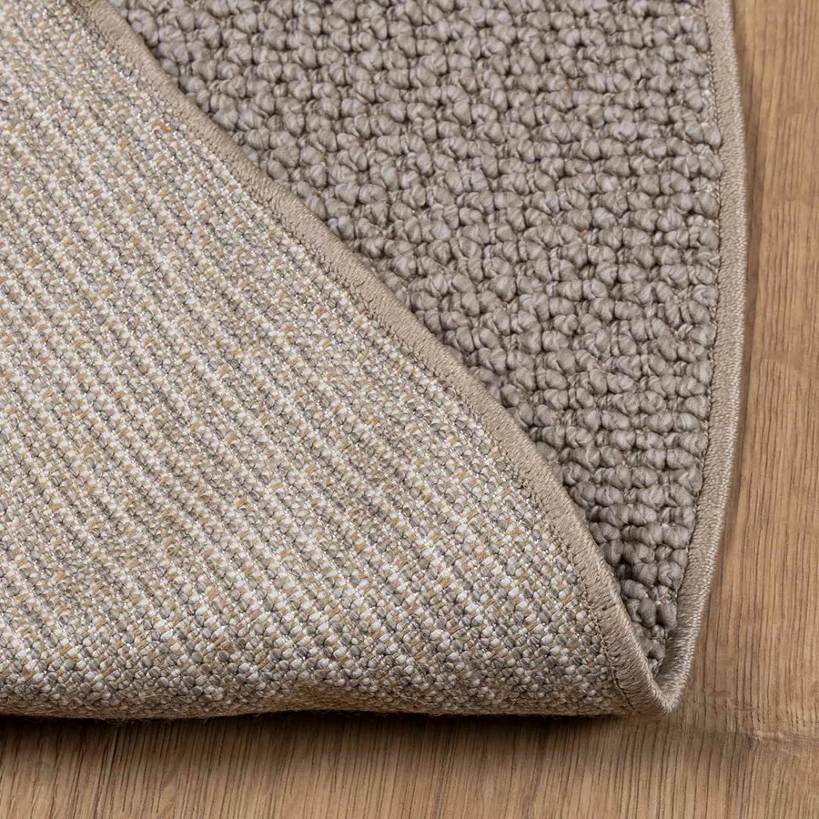Tapis de surface Rond LUGO Taupe Ø 120 CM Polyester - 4