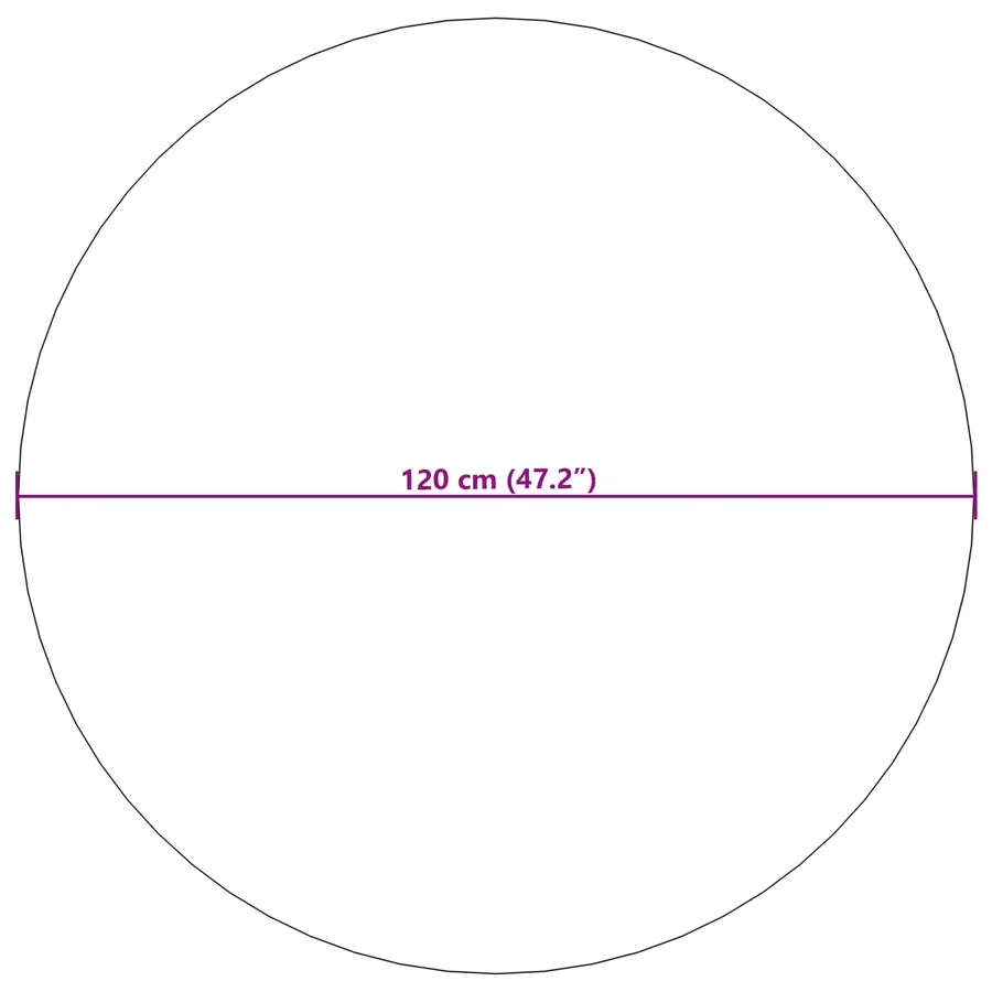 Tapis de surface Rond LUGO Taupe Ø 120 CM Polyester - 8