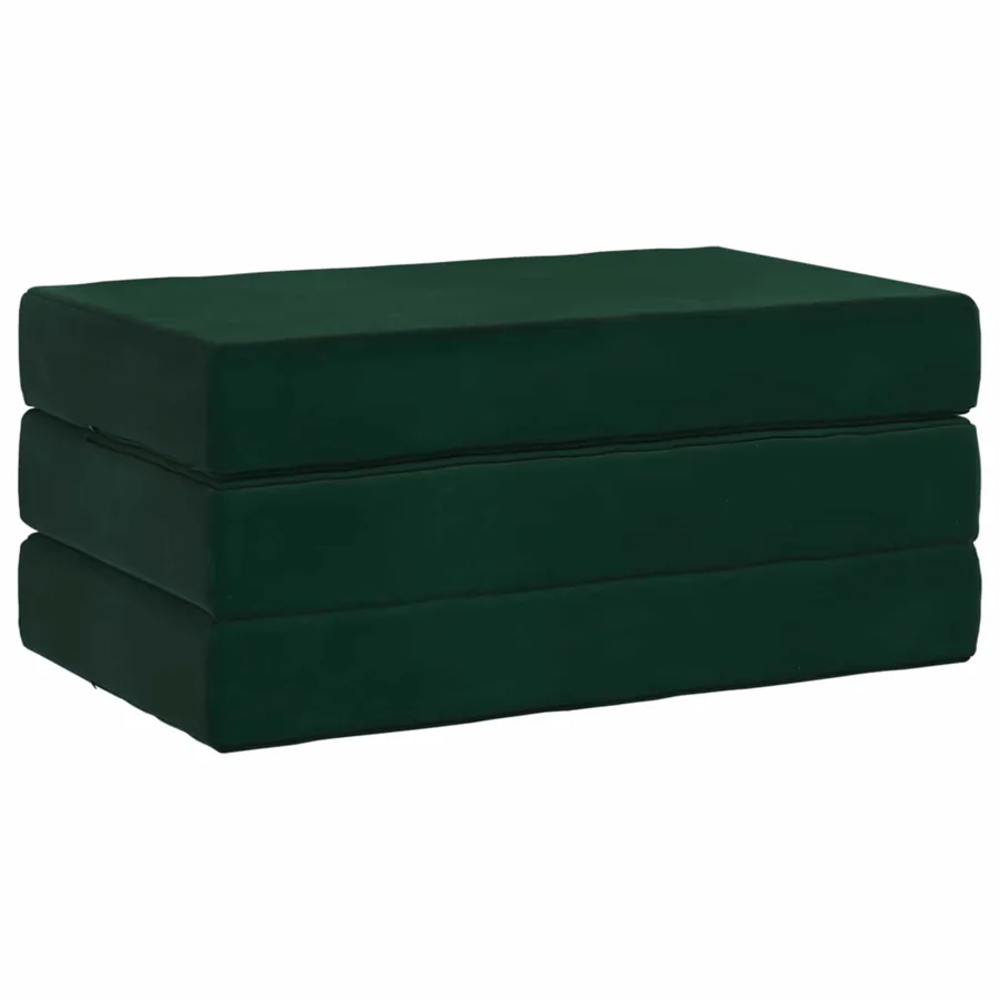 Canapé-lit pliable 100 x 67 x 45 cm Vert foncé - 3