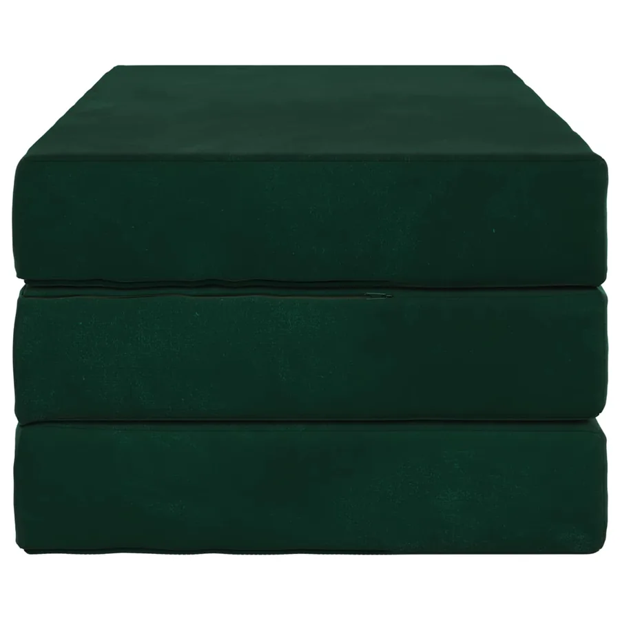 Canapé-lit pliable 100 x 67 x 45 cm Vert foncé - 4