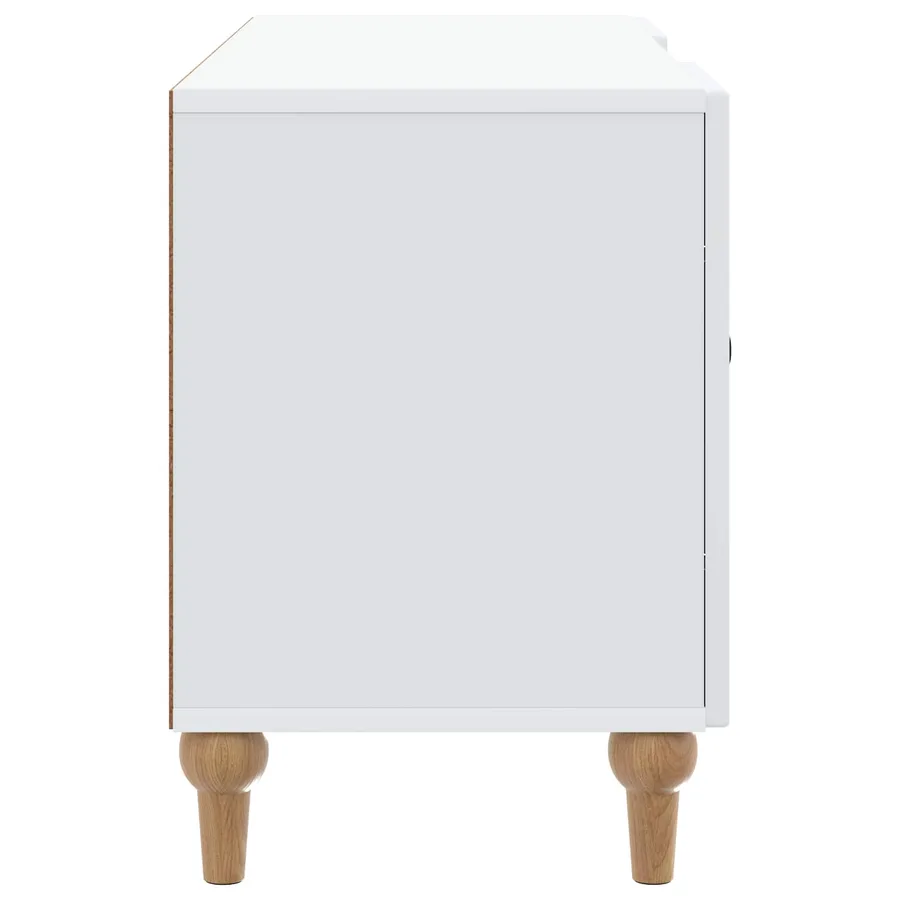 Meuble TV Blanc 102 x 34,5 x 50 cm Bois d'ingénierie - 7