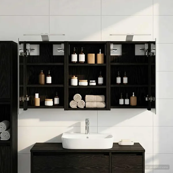Ensemble de Meubles de Salle de Bain 3 pcs 90 x 10,5 x 50 cm