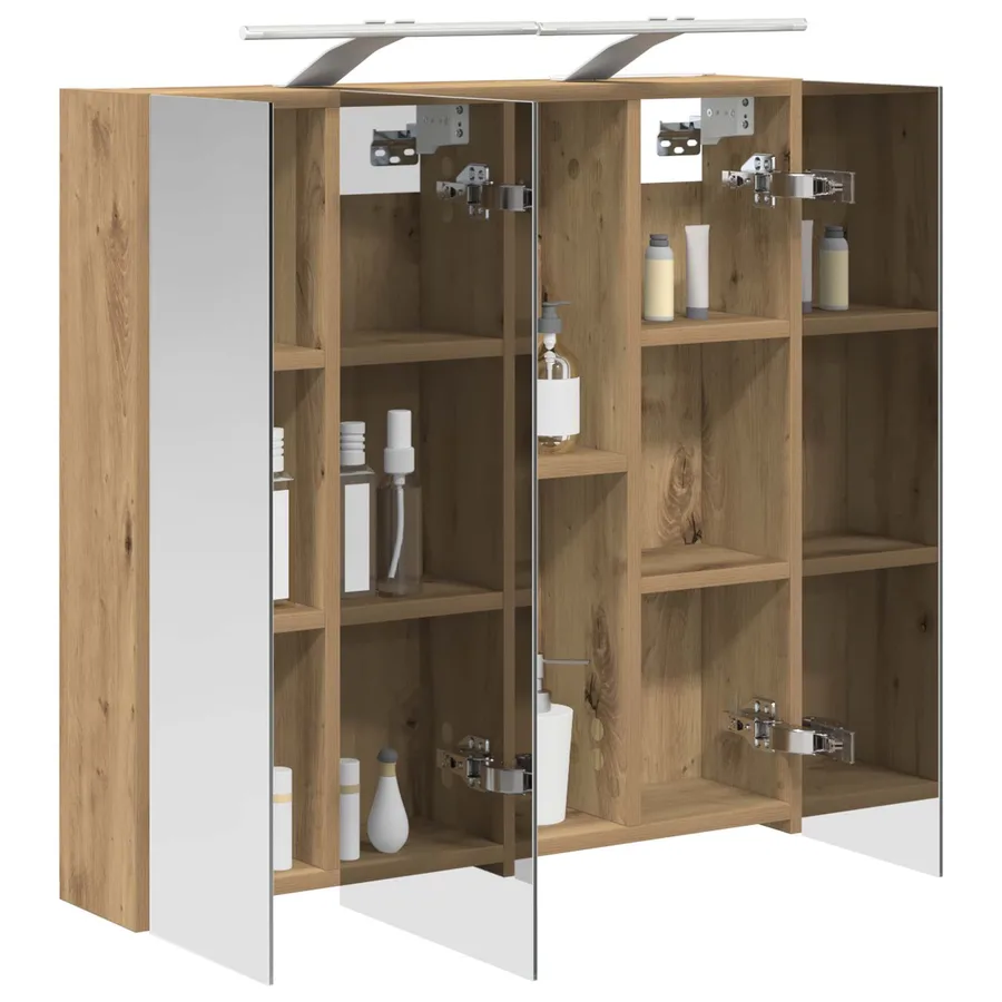 Armoire Miroir de Salle de Bain Chêne artisan 70 x 14,5 x 70 cm - 3