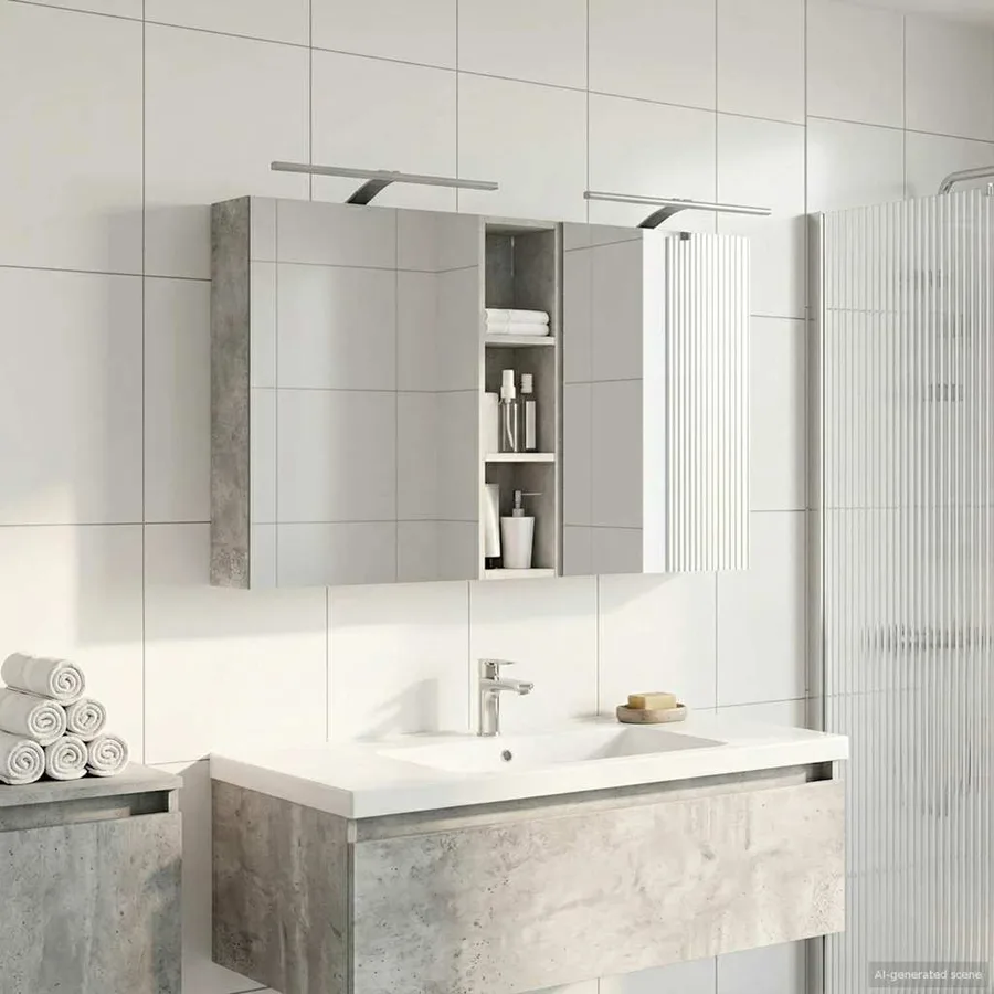 Ensemble de Meubles de Salle de Bain 3 pcs 120 x 14,5 x 70 cm - 4