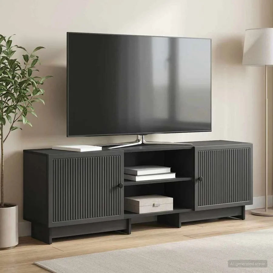 Meuble TV Noir 150 x 31 x 50 cm Bois d’ingénierie