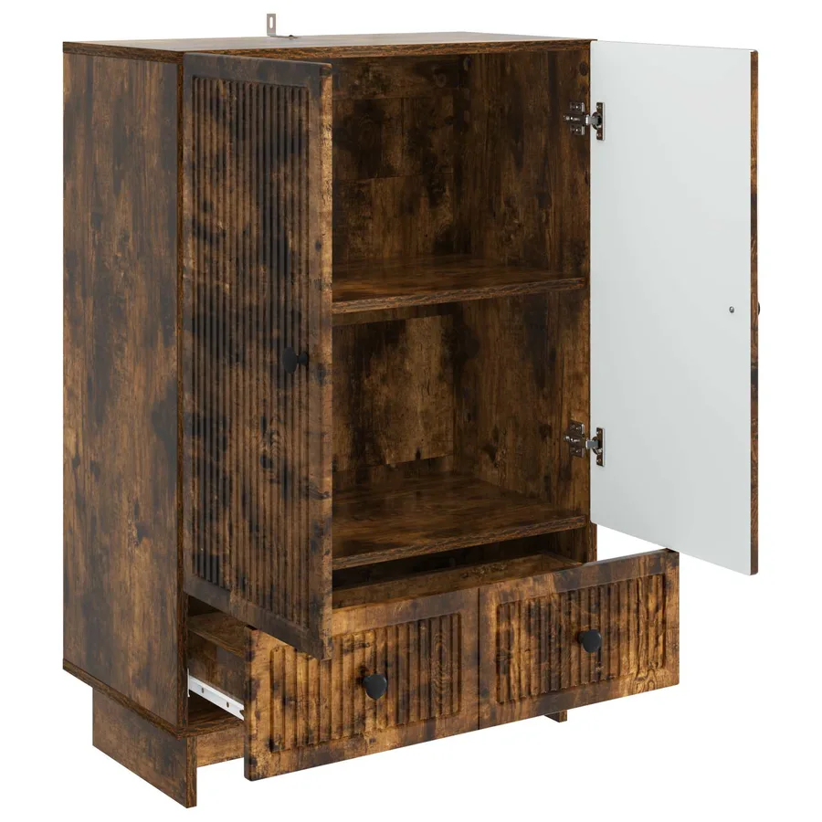 Buffet Chêne Fumé 66 x 34,5 x 95 cm Bois d’ingénierie - 5