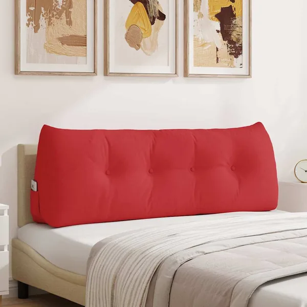 Coussin de Dos Rouge 140 x 24 x 50 cm tissu