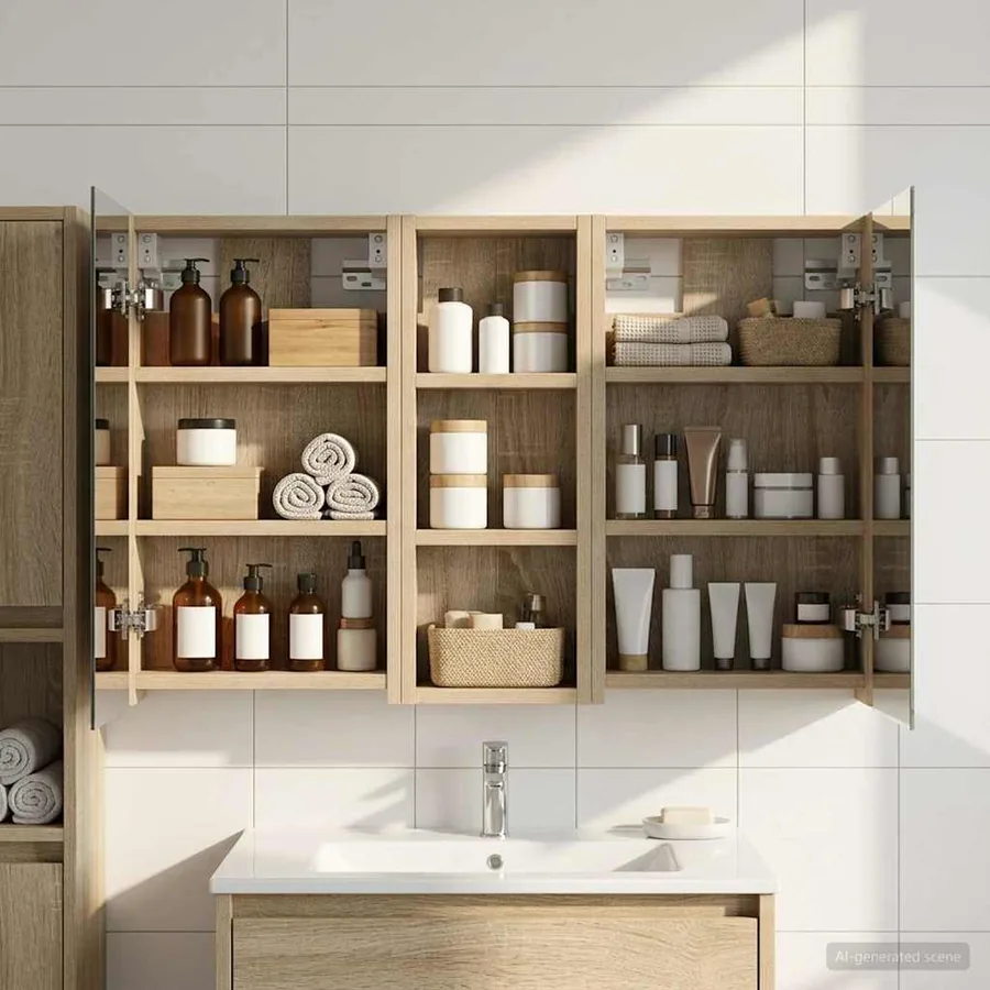 Ensemble de Meubles de Salle de Bain 3 pcs 80 x 10,5 x 50 cm