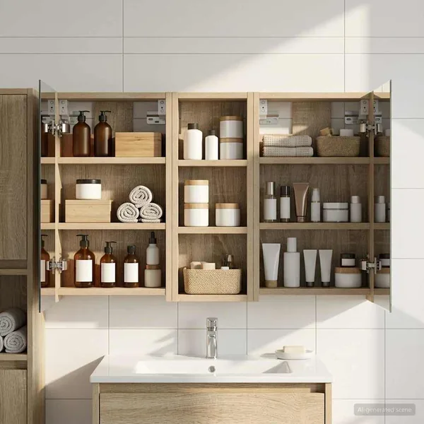Ensemble de Meubles de Salle de Bain 3 pcs 80 x 10,5 x 50 cm