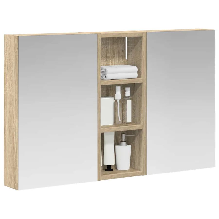 Ensemble de Meubles de Salle de Bain 3 pcs 80 x 10,5 x 50 cm - 3