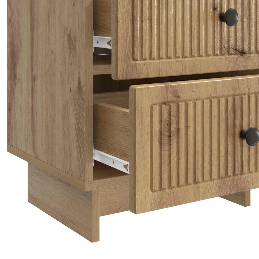 Cabinet de chevet Chêne artisanal 43 x 34,5 x 47,5 cm - 9