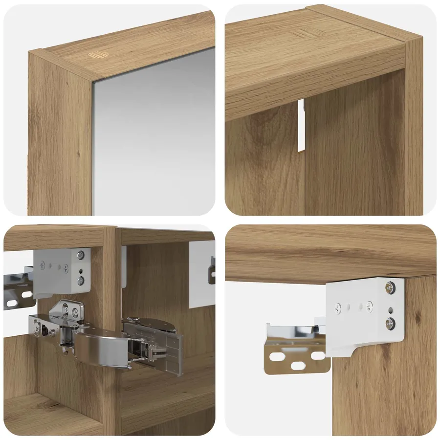 Ensemble de Meubles de Salle de Bain 3 pc 90 x 10,5 x 50 cm - 8