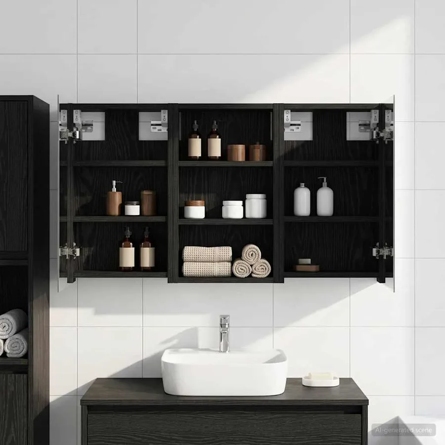 Ensemble de Meubles de Salle de Bain 3 pcs 90 x 10,5 x 50 cm - 4