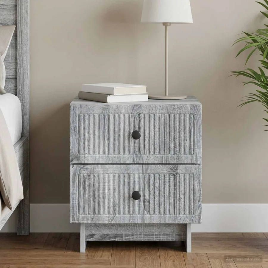 Cabinet de chevet avec tiroir Sonoma gris 43 x 34,5 x 47,5 cm