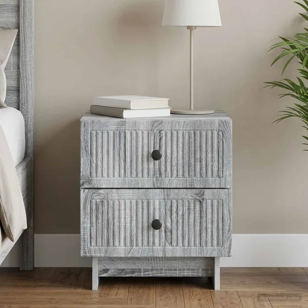 Cabinet de chevet avec tiroir Sonoma gris 43 x 34,5 x 47,5 cm