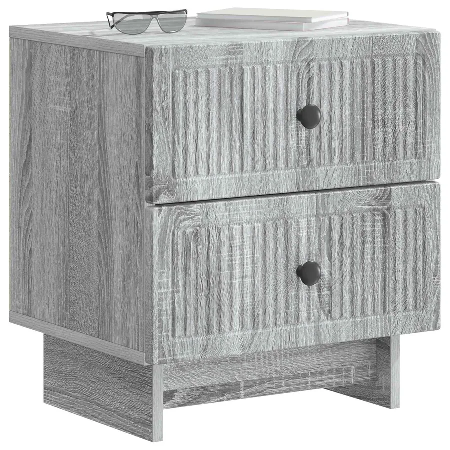 Cabinet de chevet avec tiroir Sonoma gris 43 x 34,5 x 47,5 cm - 3