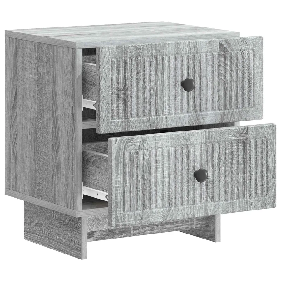 Cabinet de chevet avec tiroir Sonoma gris 43 x 34,5 x 47,5 cm - 4