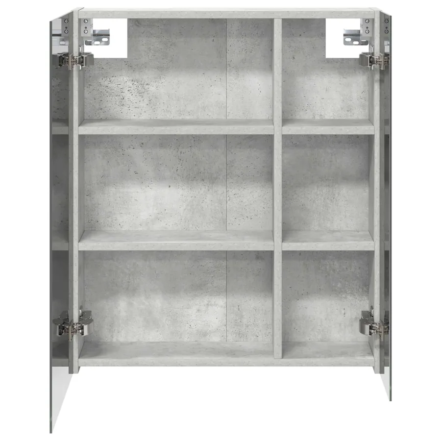 Armoire Miroir de Salle de Bain Gris béton 60 x 14,5 x 70 cm - 6
