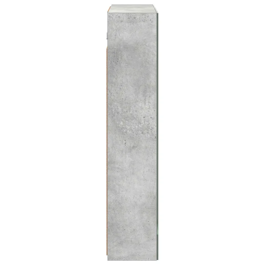 Armoire Miroir de Salle de Bain Gris béton 60 x 14,5 x 70 cm - 7