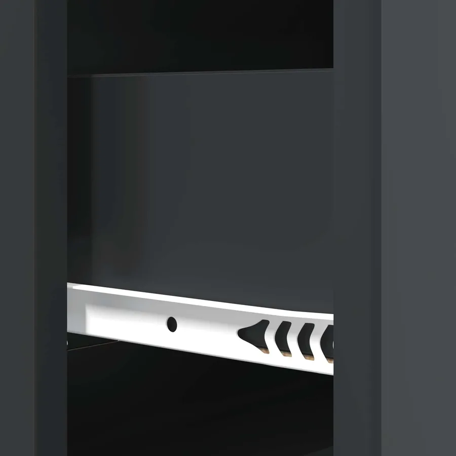 Armoire à tiroirs Noir 66 x 34,5 x 90 cm Bois d'ingénierie - 8