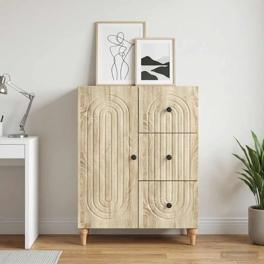 Buffet Chêne Sonoma 66 x 34,5 x 90 cm Bois d'ingénierie