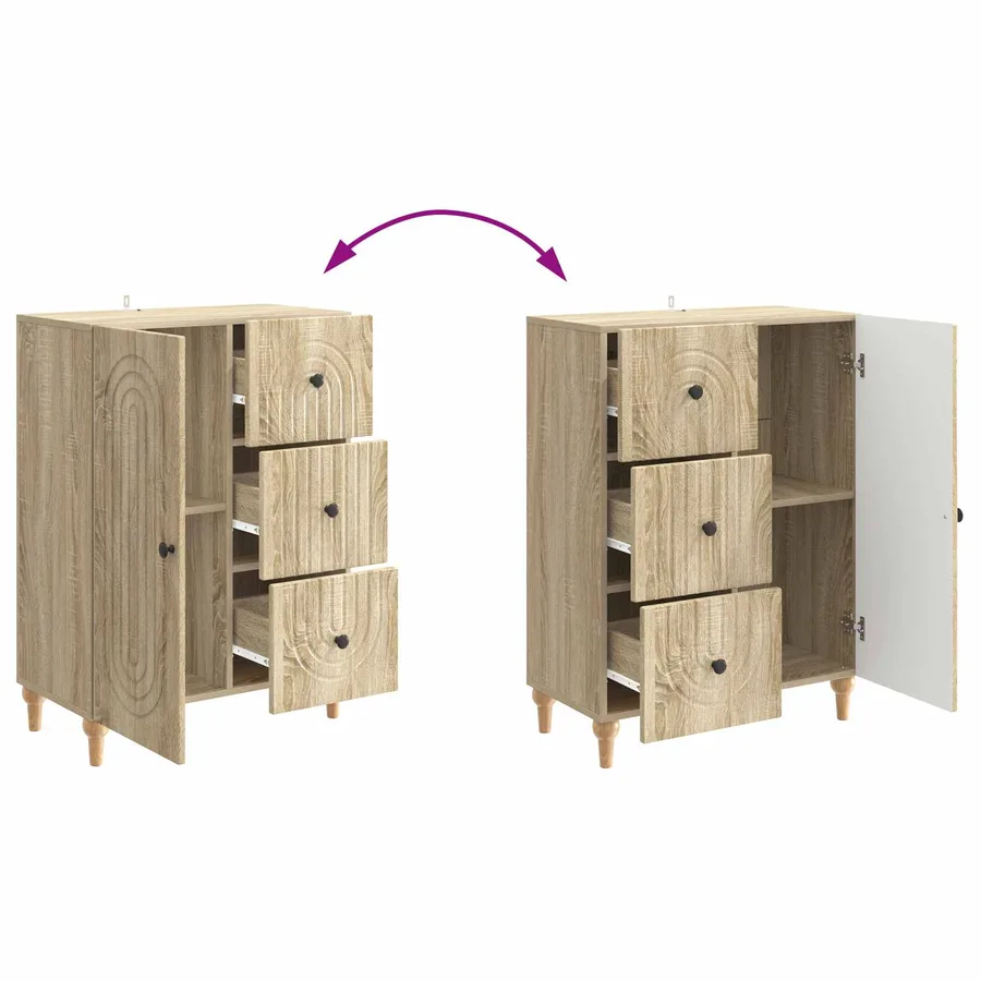Buffet Chêne Sonoma 66 x 34,5 x 90 cm Bois d'ingénierie - 10