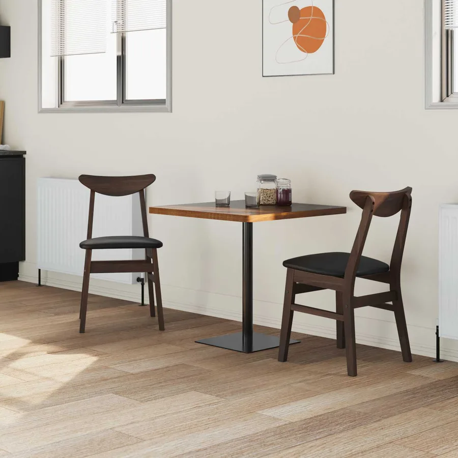 Chaises de salle à manger 2 pcs Marron Clair 42 x 47.5 x 81 cm - 3