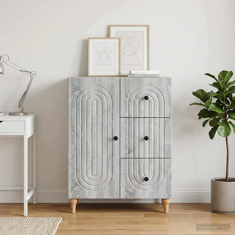 Buffet Sonoma gris 66 x 34,5 x 90 cm Bois d'ingénierie