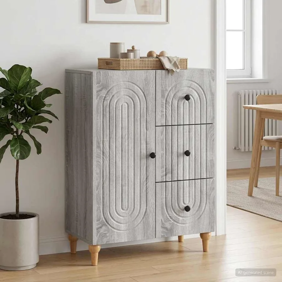 Buffet Sonoma gris 66 x 34,5 x 90 cm Bois d'ingénierie - 4