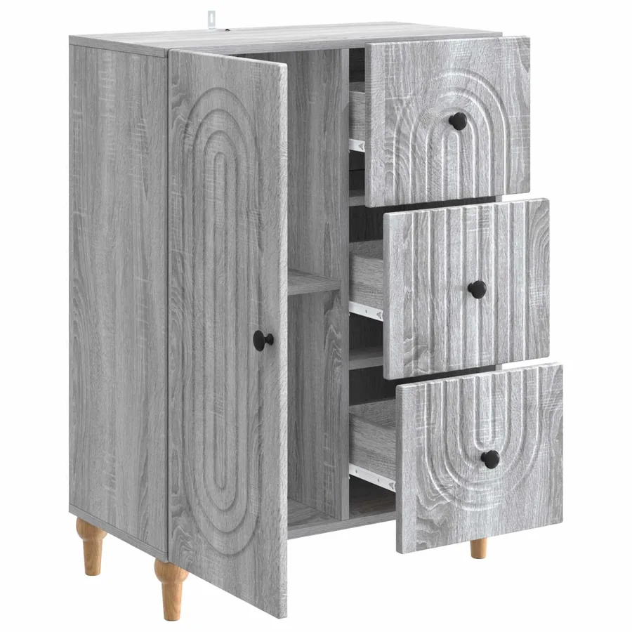 Buffet Sonoma gris 66 x 34,5 x 90 cm Bois d'ingénierie - 5