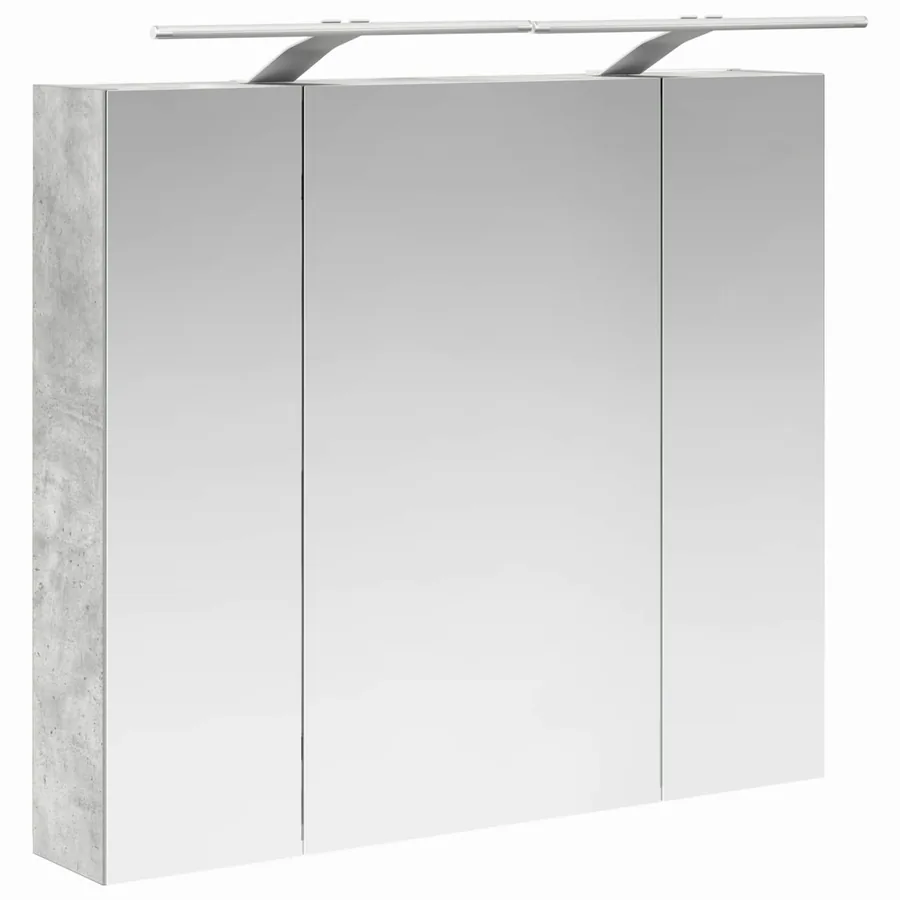 Armoire Miroir de Salle de Bain Gris béton 80 x 14.5 x 70 cm - 5