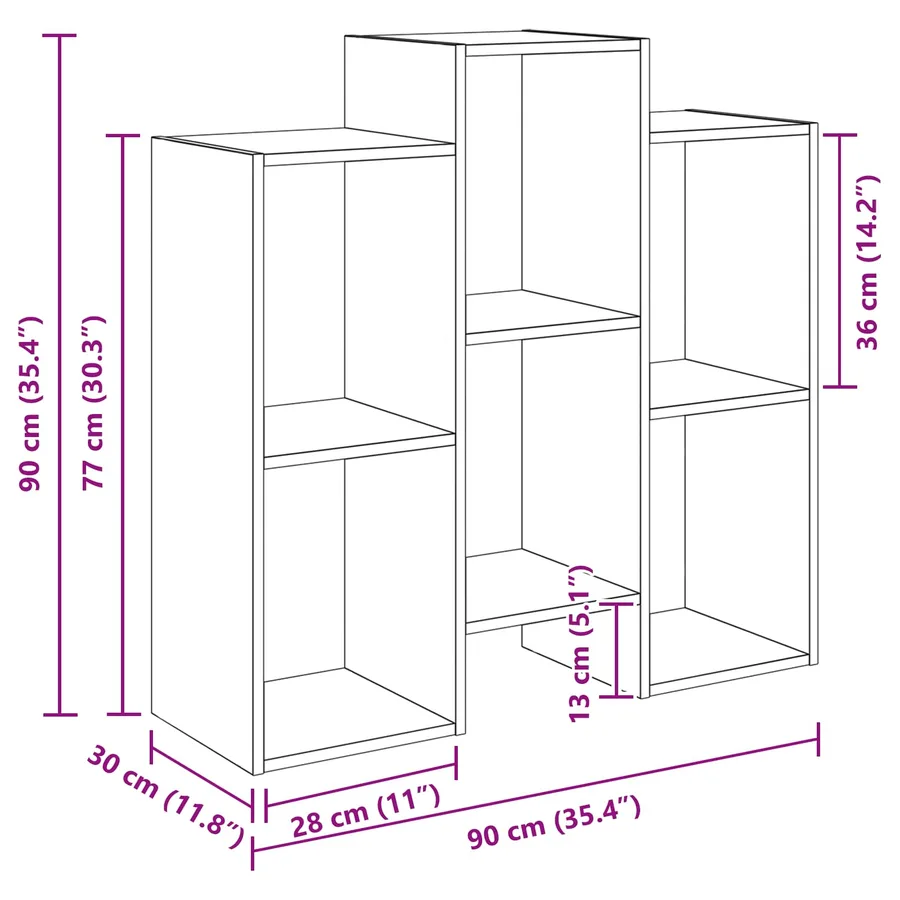 Buffet Bois ancien 90 x 30 x 90 cm - 8