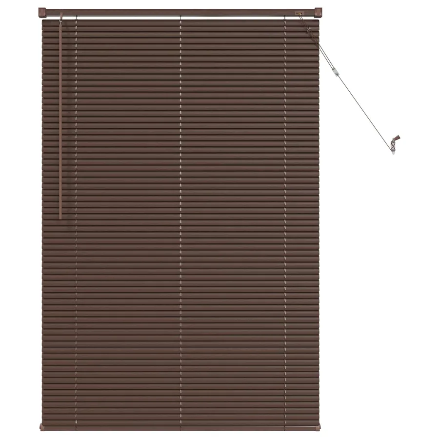 Store Vénitien Marron foncé avec motif 150 x 90 cm 25 mm PVC - 2
