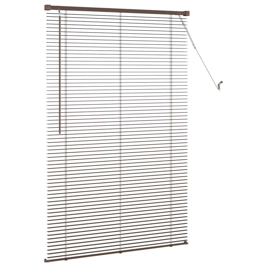 Store Vénitien Marron foncé avec motif 150 x 90 cm 25 mm PVC - 5