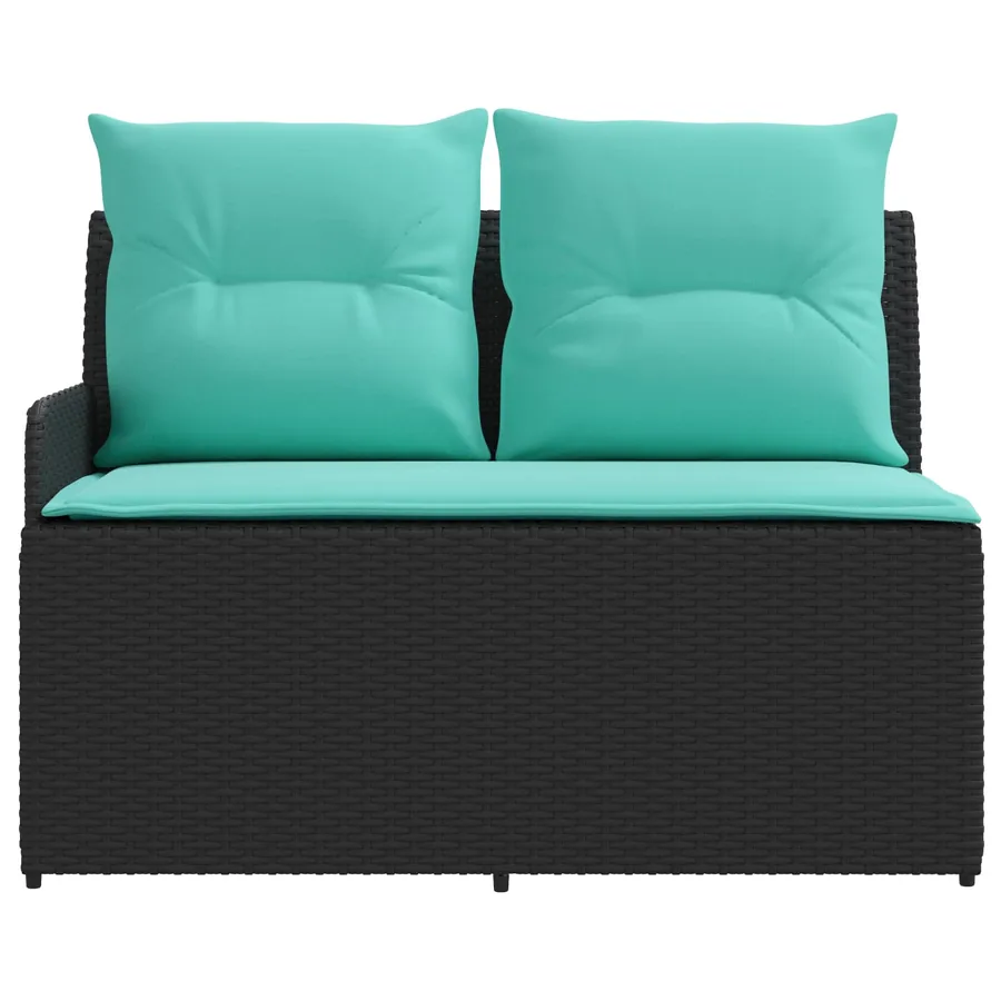 Sofa de jardin avec accoudoirs et sofa d'angle 2 Pièce Rotin PE - 7