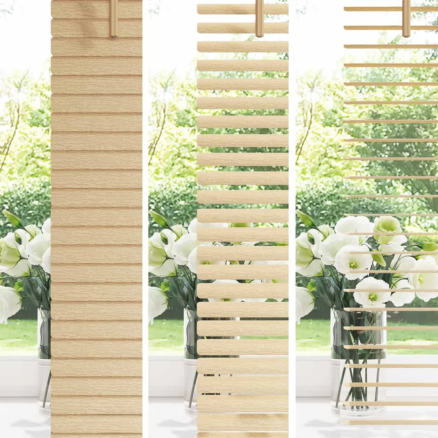 Store Vénitien Marron clair avec motif 213 x 150 cm 25 mm PVC - 4