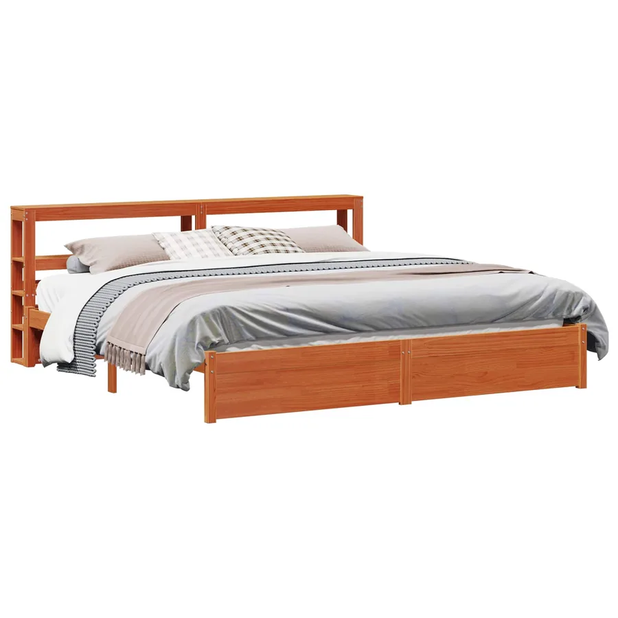 Cadre de lit Cire marron 180 x 200 cm Bois de Pin Massif - 2