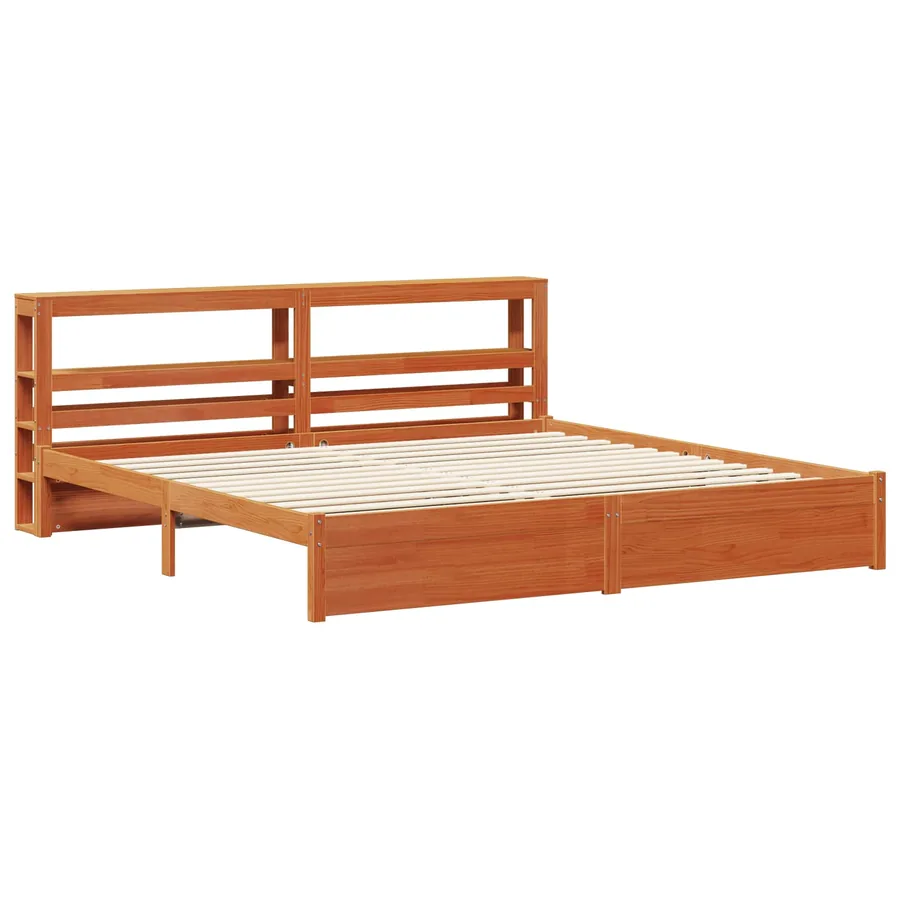 Cadre de lit Cire marron 180 x 200 cm Bois de Pin Massif - 5