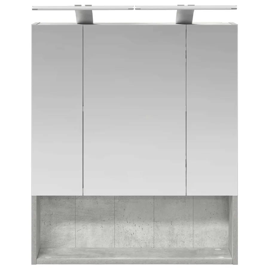 Armoire Miroir de Salle de Bain Gris béton 60 x 14.5 x 70 cm - 6