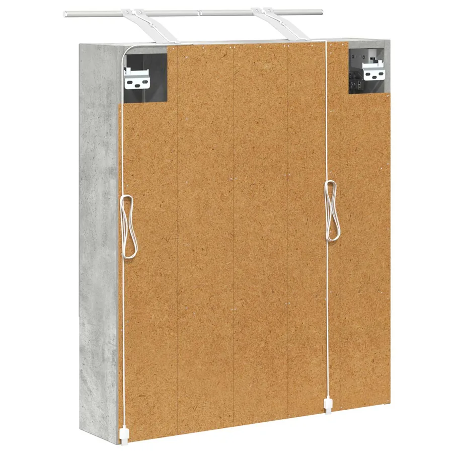 Armoire Miroir de Salle de Bain Gris béton 60 x 14.5 x 70 cm - 9