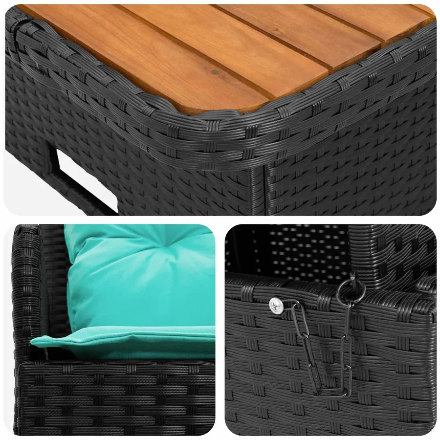 Canapé de jardin avec accoudoirs et table relevable 2 Pièce - 8
