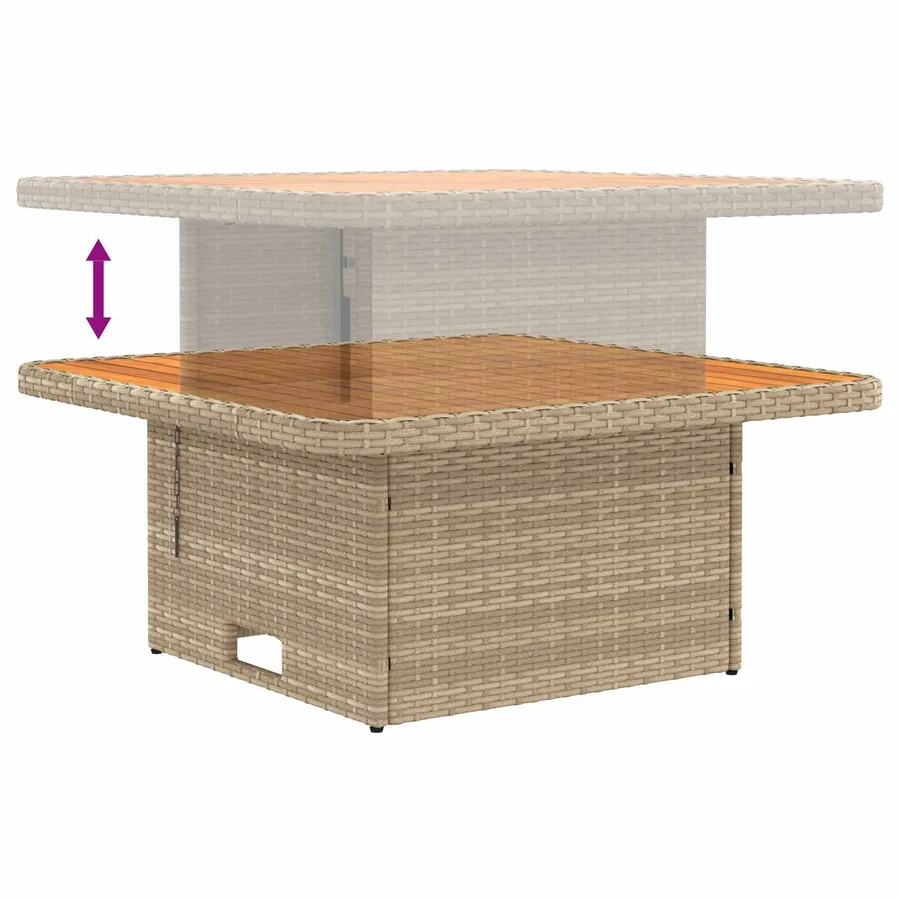 2 Pièce Canapé du milieu de jardin avec table relevable - 8
