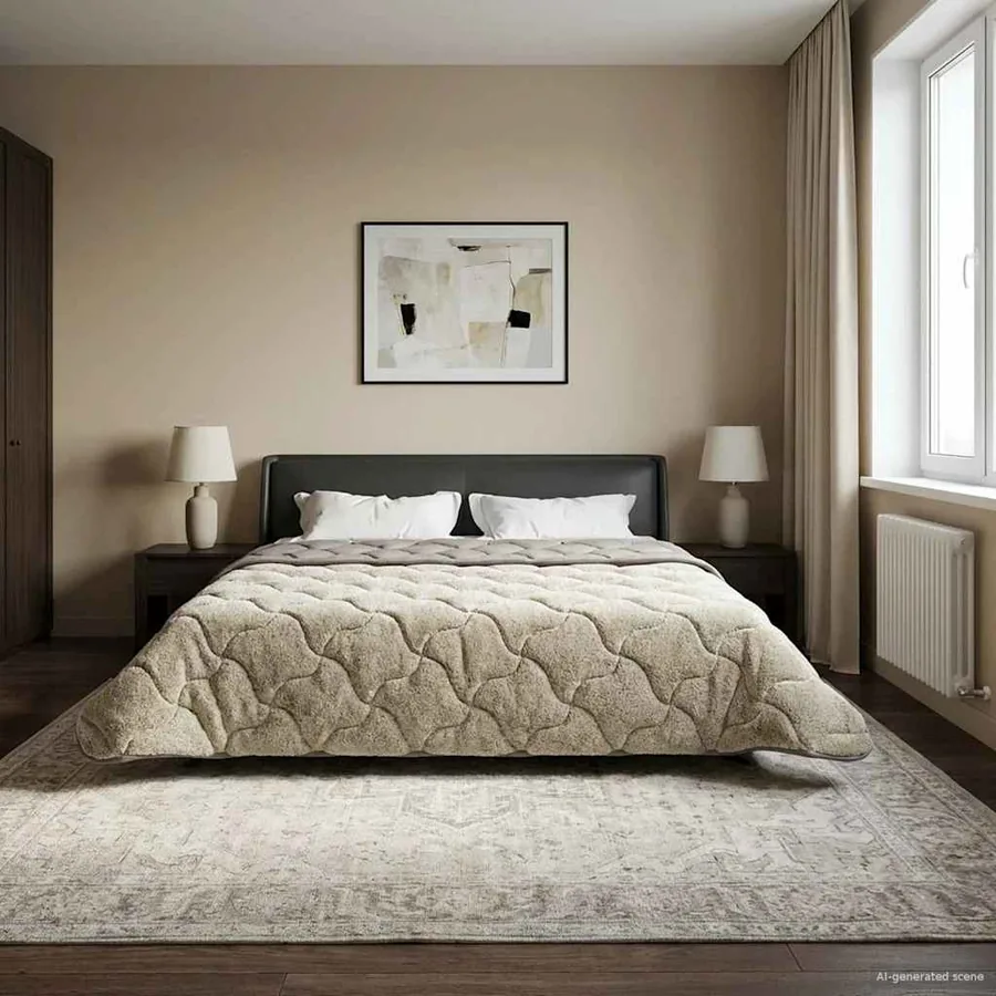 Duvet d'hiver Matelassé Gris clair 220 x 240 cm