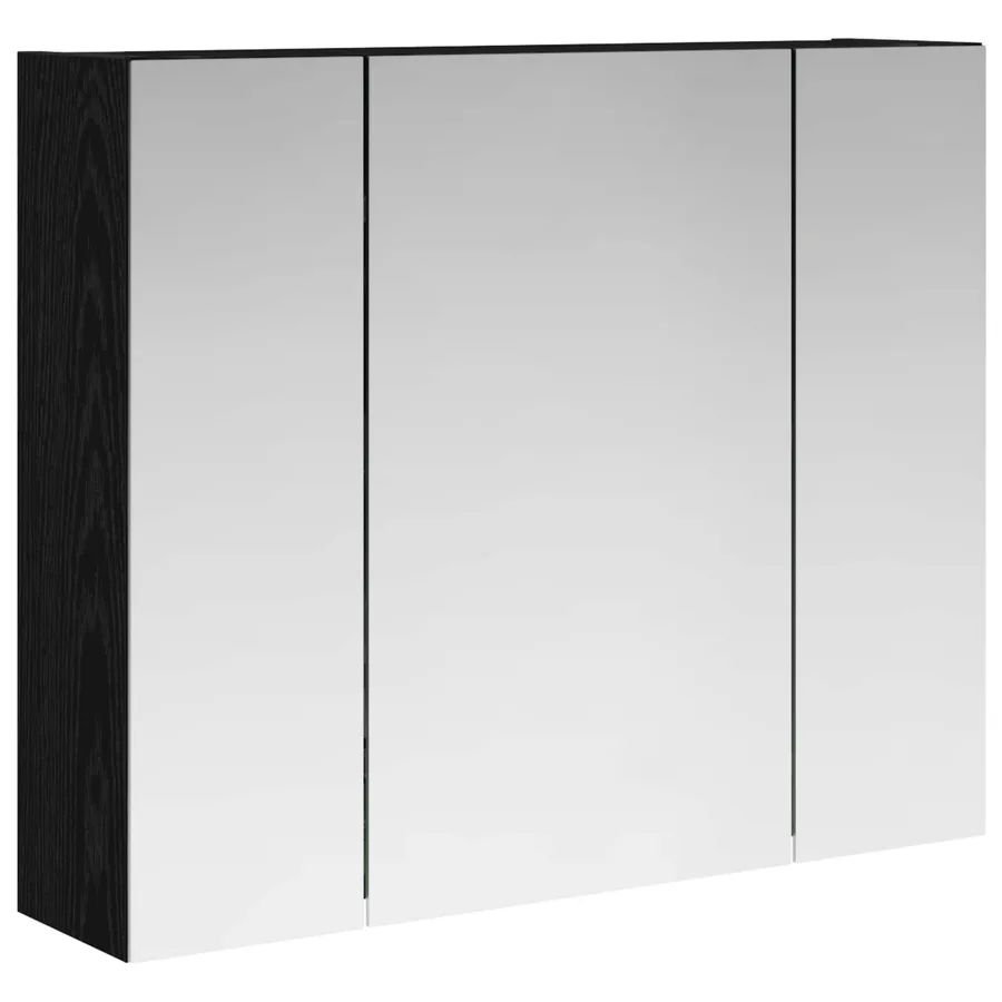 Armoire Miroir de Salle de Bain Chêne noir 60 x 14,5 x 50 cm - 2