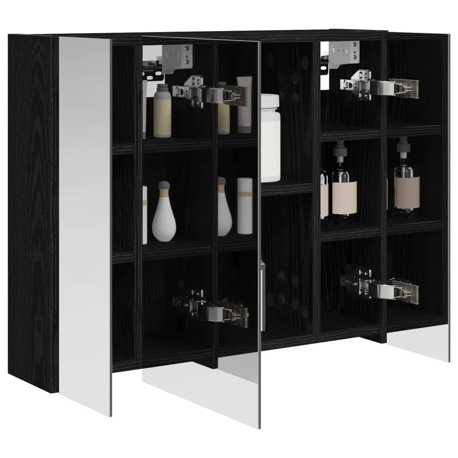 Armoire Miroir de Salle de Bain Chêne noir 60 x 14,5 x 50 cm - 3