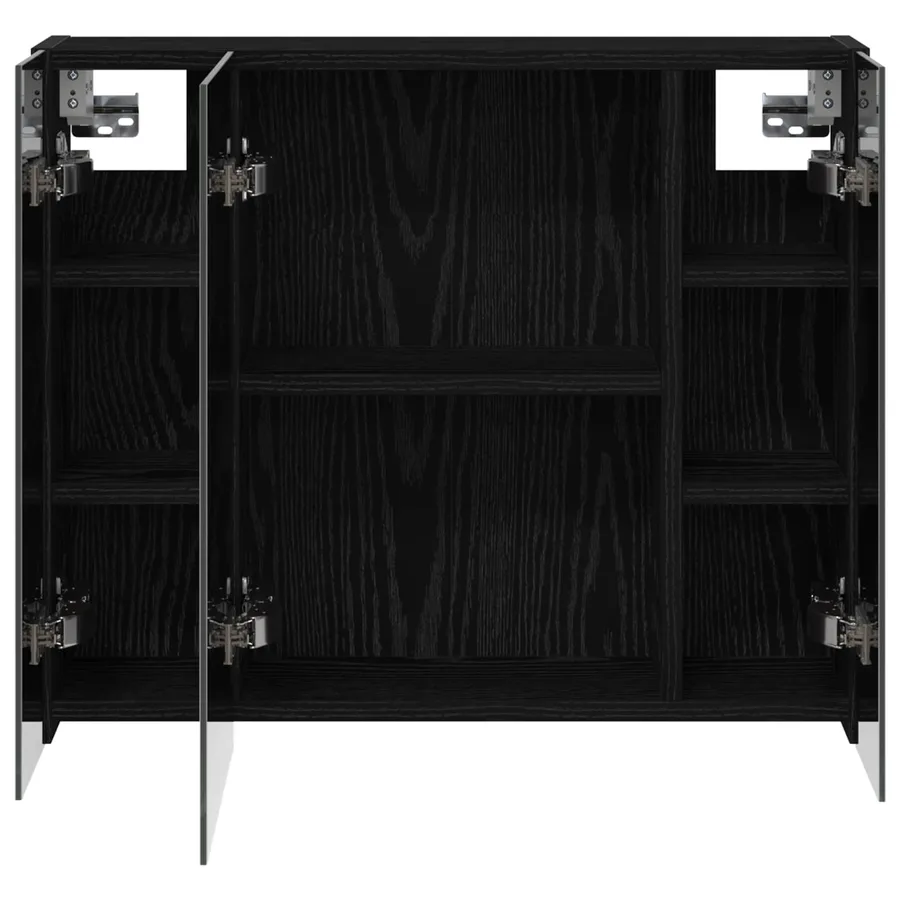 Armoire Miroir de Salle de Bain Chêne noir 60 x 14,5 x 50 cm - 6