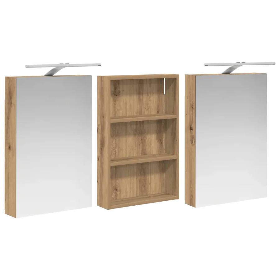 Ensemble de Meubles de Salle de Bain 3 pc 120 x 10,5 x 60,5 cm - 5