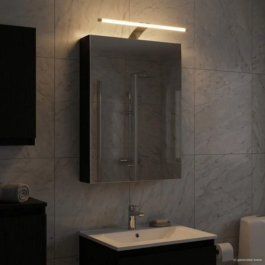 Armoire Miroir de Salle de Bain Chêne noir 40 x 10,5 x 60,5 cm