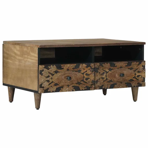 Table basse Marron 80 x 54 x 40 cm Bois de mangue massif